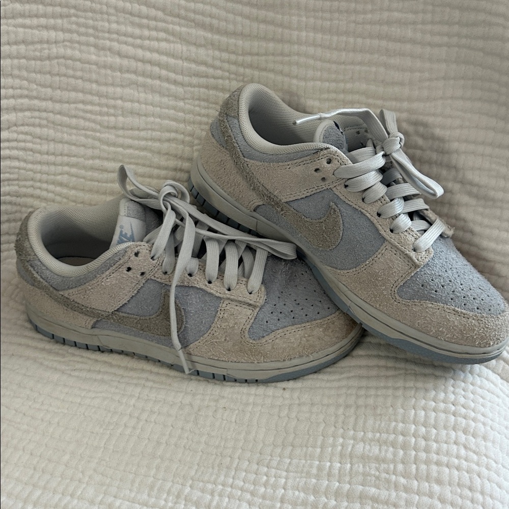 Nike Dunk Low  Gray and White Athletic Shoes